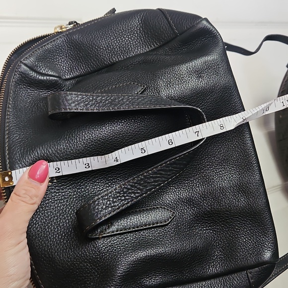 Fossil Black Crossbody Bag Satchel Pebbled Leather - Picture 16 of 16